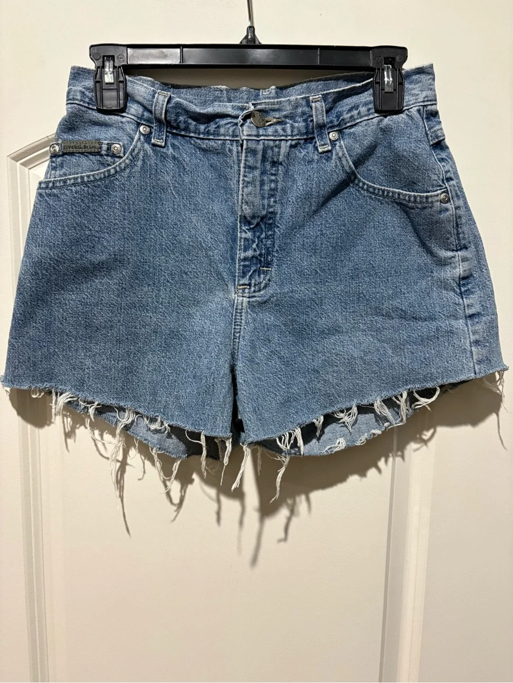 Vintage Riveted by Lee Denim Cutoff Shorts Women’s 6 High Rise Raw Hem Mom Jean